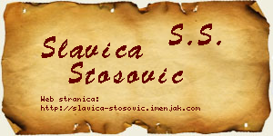 Slavica Stošović vizit kartica